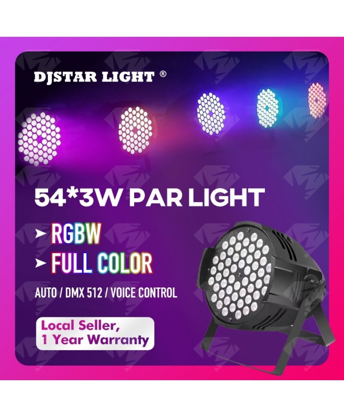Par led 54x3watt Fullcolor Bulbs/Stage night Light/Moving Light/disco par light